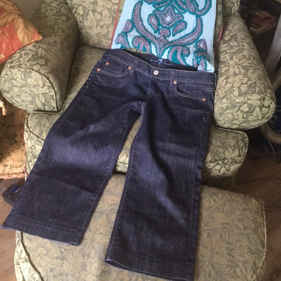 New Dojo Fit Crop 7 For All Mankind Jeans 30! - Picture 2 of 8